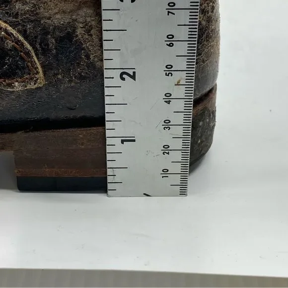 Frye Veronica  Leather Boots Color Brown Fashion Cracked Shiny Finish SZ 6 - Picture 14 of 15